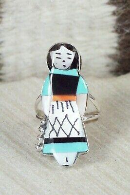 Corn Maiden & Sterling Silver Ring - Joyce Waseta - Size 7.5 - High Lonesome Trading