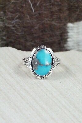 Turquoise & Sterling Silver Ring - Amos Begay - Size 9.25