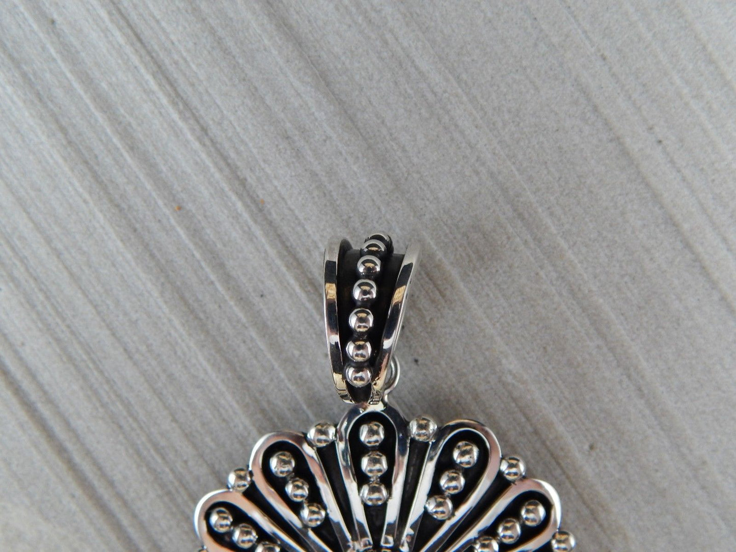 Navajo Sterling Silver & Turquoise Pendant - Jonathan Nez - High Lonesome Trading
