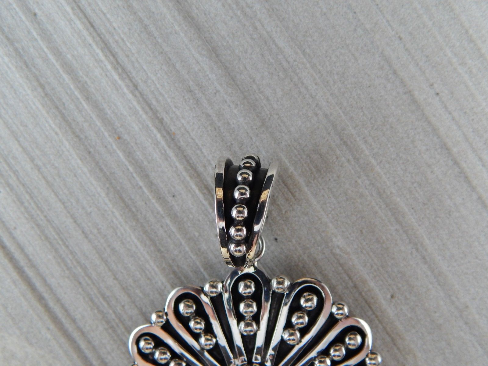 Navajo Sterling Silver & Turquoise Pendant - Jonathan Nez - High Lonesome Trading