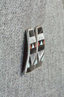 Multi Stone Inlay & Sterling Silver Earrings - Leander Othole