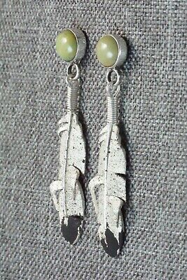 Turquoise and Sterling Silver Earrings - Ernest Rangel
