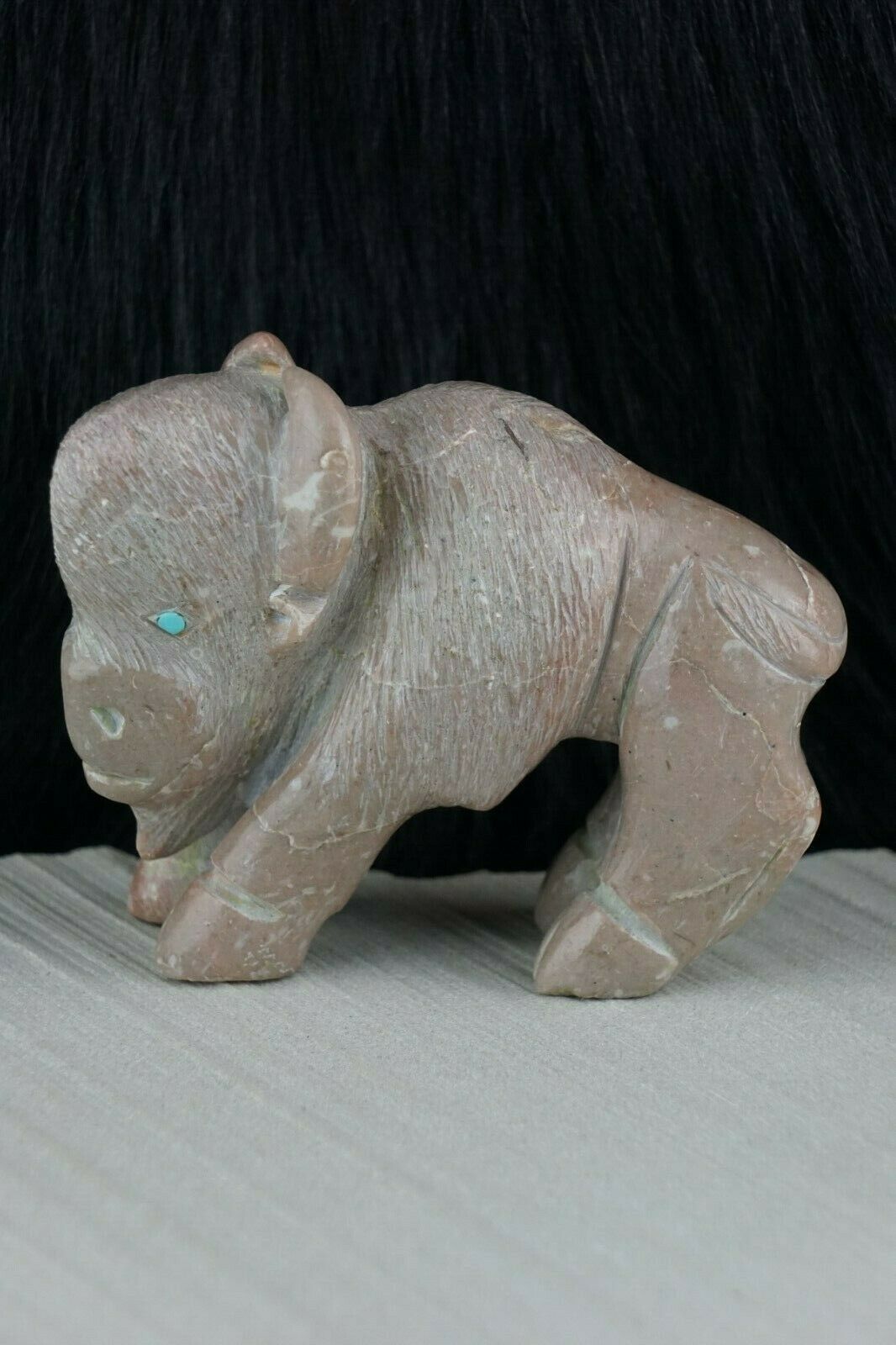 Buffalo Zuni Fetish Carving - Jonas Hastito - High Lonesome Trading