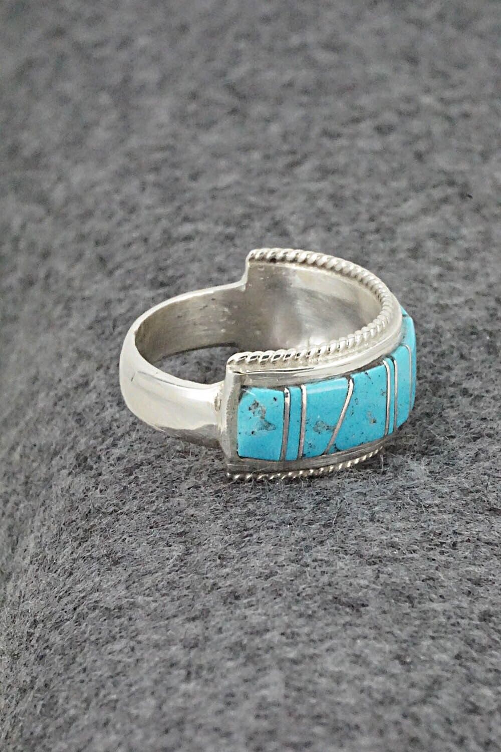Turquoise & Sterling Silver Ring - Deirdre Luna Panteah - Size 10.5