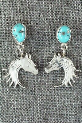 Turquoise & Sterling Silver Earrings - Annie Spencer - High Lonesome Trading