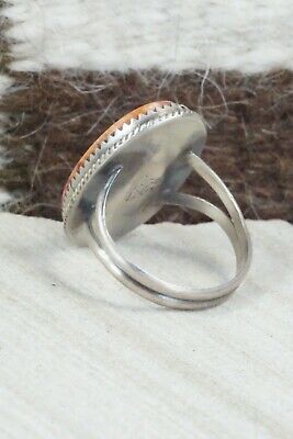 Spiny Oyster and Sterling Silver Ring - Selina Warner - Size 8.75