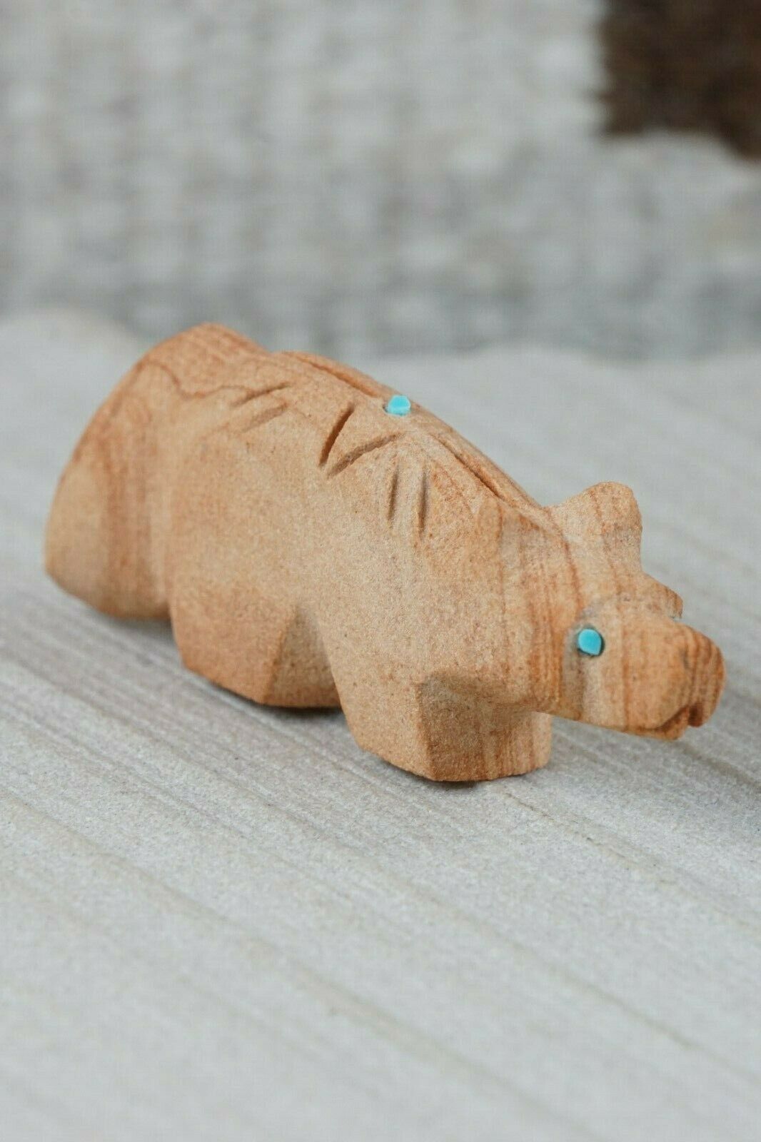 Wolf Zuni Fetish Carving - Brandon Phillips - High Lonesome Trading