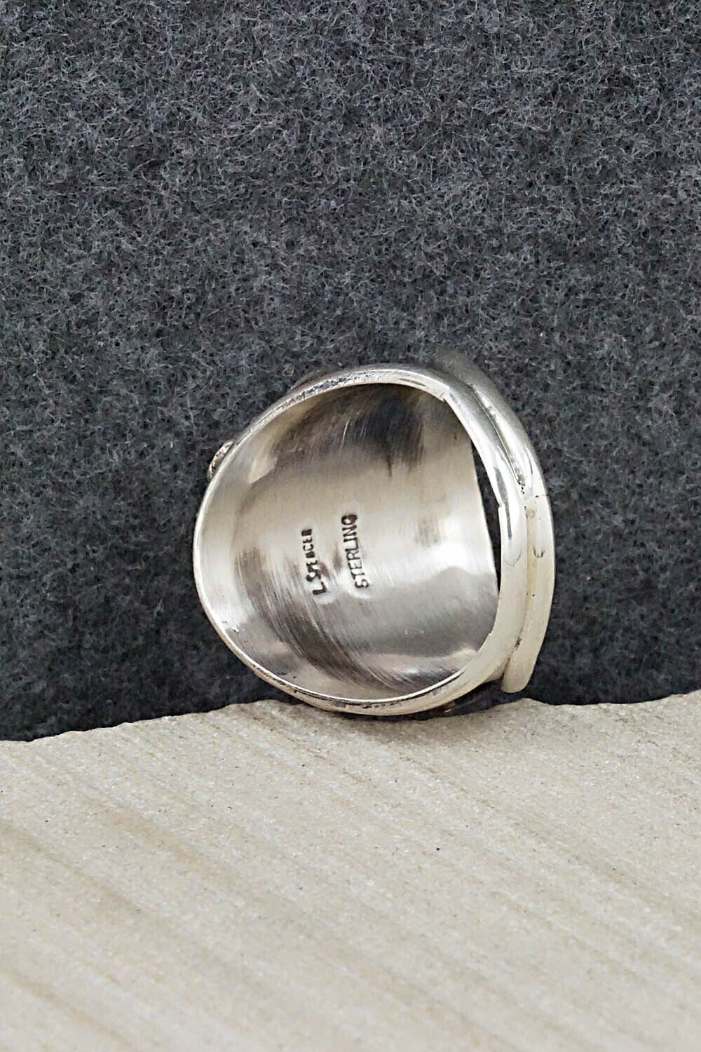Turquoise & Sterling Silver Ring - Leonard Spencer - Size 11.75