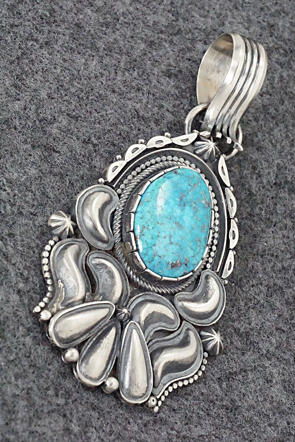 Turquoise and Sterling Silver Pendant - Derrick Gordon