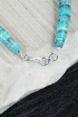 Turquoise & Sterling Silver Necklace - Lupe Lovato