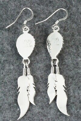 Spiny Oyster & Sterling Silver Earrings - Adalarae Yazzie