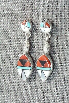 Multi Stone Inlay & Sterling Silver Earrings - Ola Eriacho