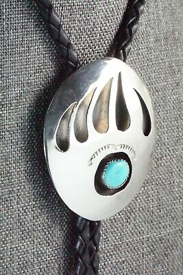 Turquoise & Sterling Silver Bolo Tie - Pearlene Spencer