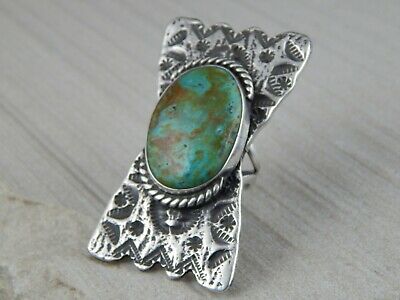 Turquoise & Sterling Silver Ring - Virgil Reeder - Navajo - Size 8 - High Lonesome Trading