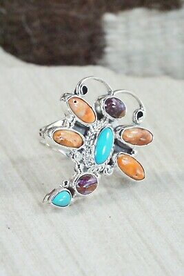 Multi Stone & Sterling Silber Ring - Bobby Platero - Size 6.5
