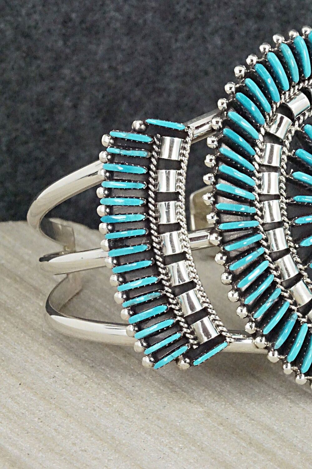 Turquoise & Sterling Silver Bracelet - Edmund Cooeyate