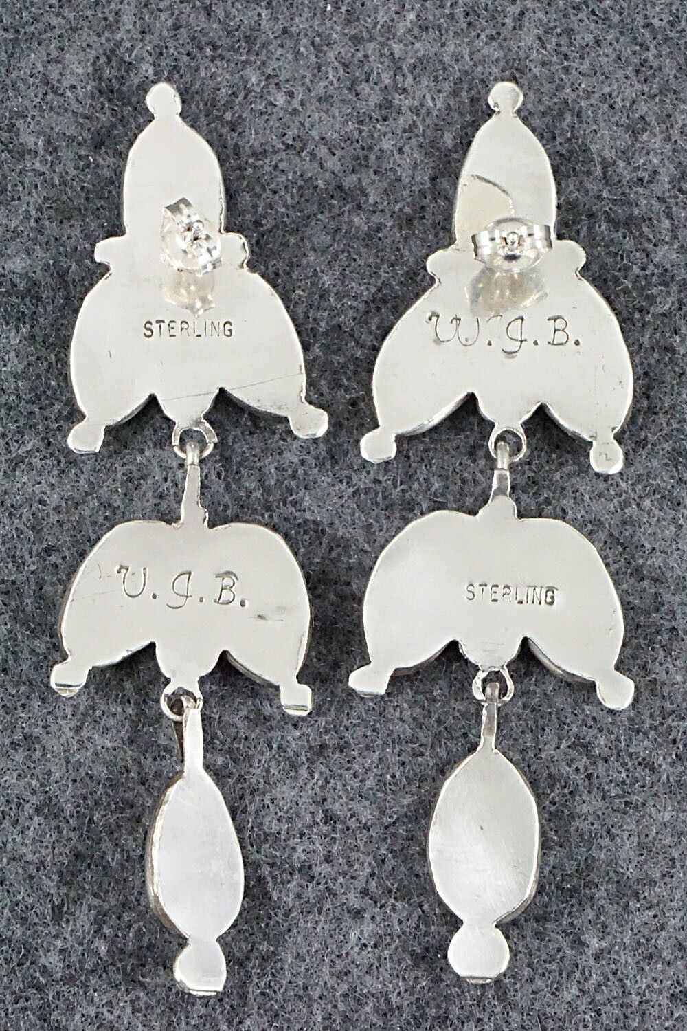 Coral & Sterling Silver Earrings - Viola Bobelu