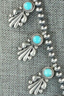 Turquoise & Sterling Silver Squash Blossom - Bobby Platero