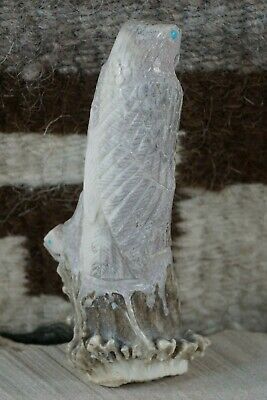 Eagle Zuni Fetish Carving - Derrick Kaamasee - High Lonesome Trading