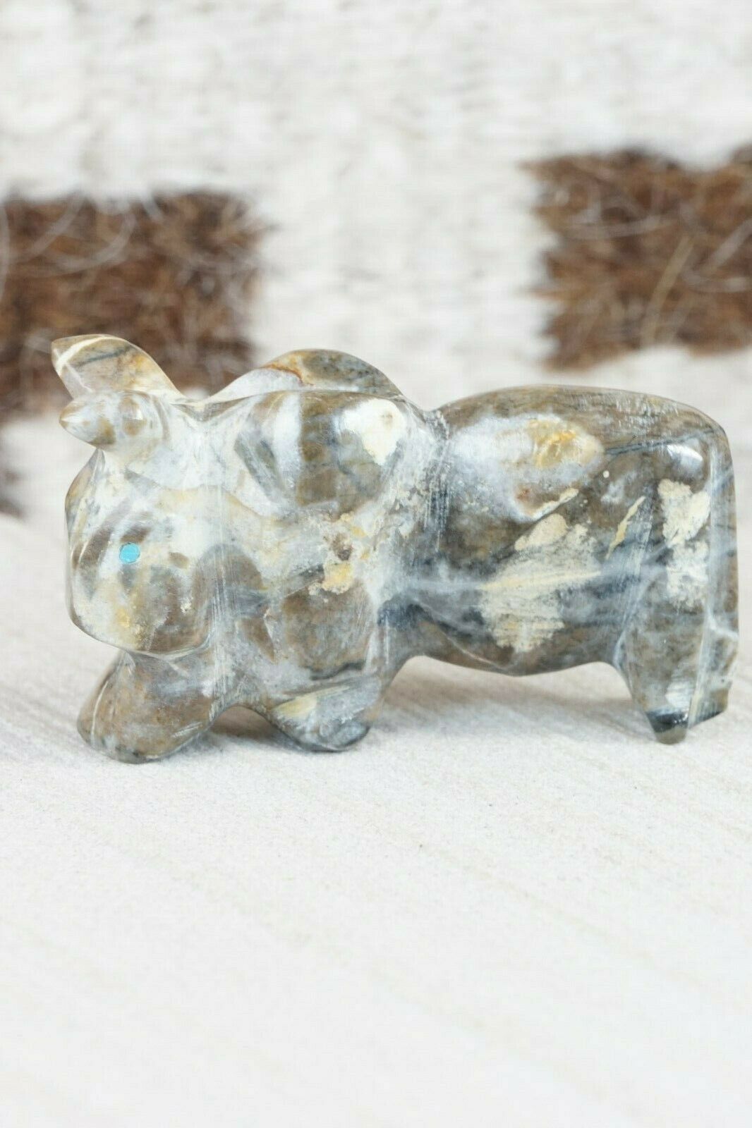 Buffalo Zuni Fetish Carving - Kelly Lementino - High Lonesome Trading