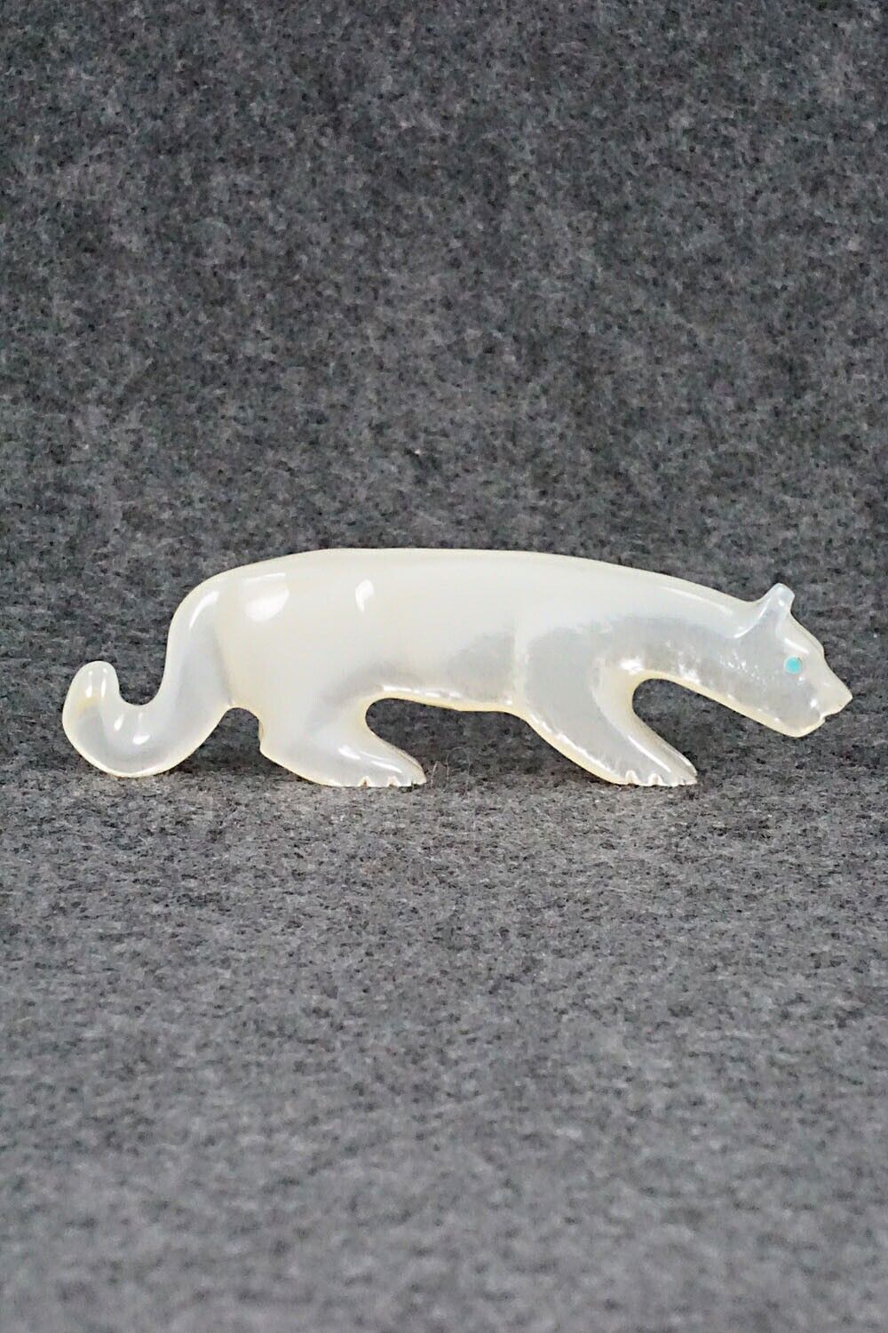 Mountain Lion Zuni Fetish Carving - Andres Quandelacy