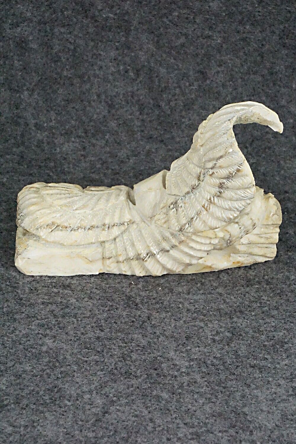 Eagle & Snake Zuni Fetish Carving - Jerrold Lahaleon