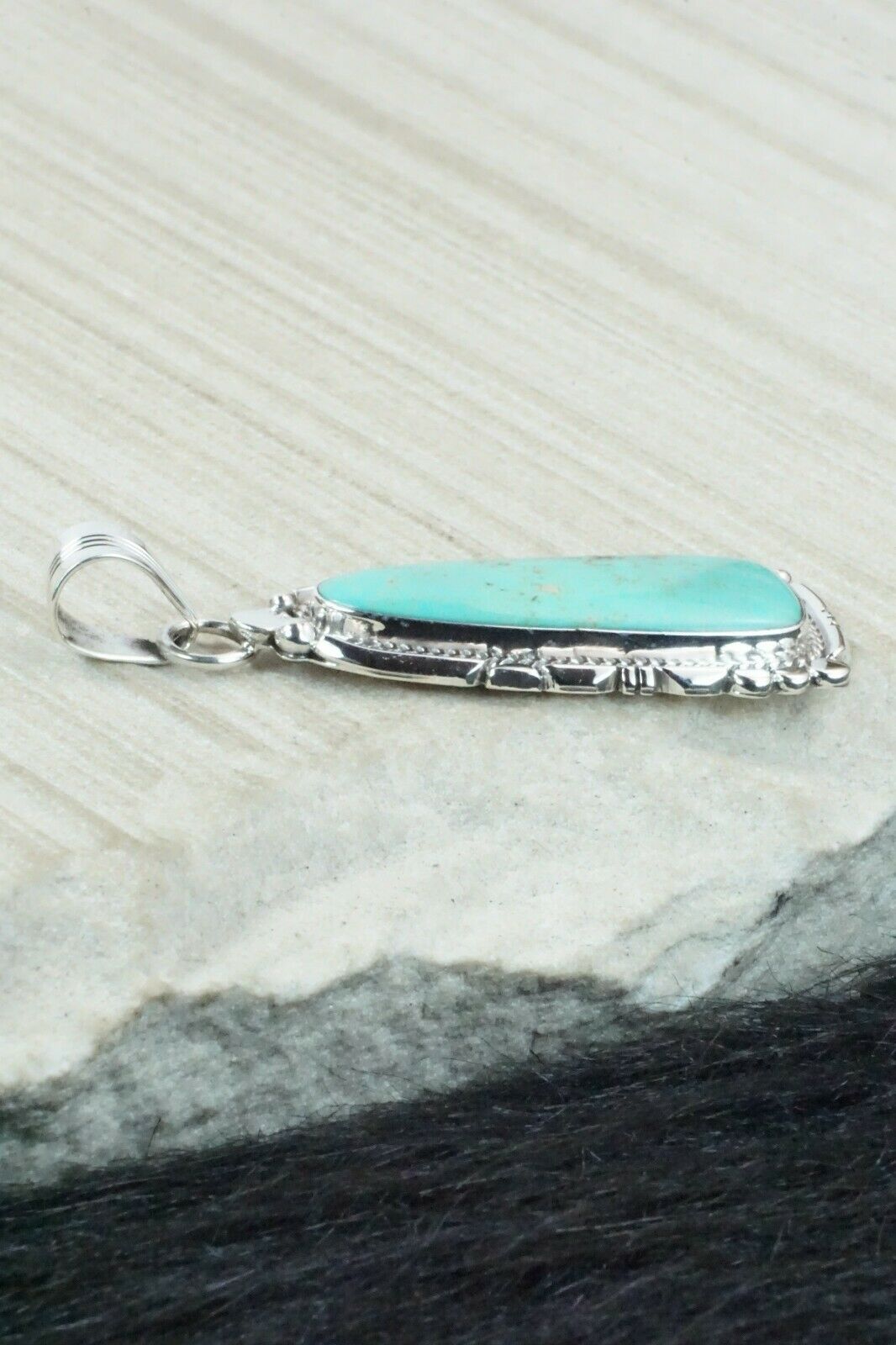 Turquoise and Sterling Silver Pendant - Daniel Benally