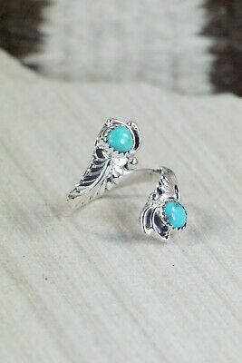Navajo Turquoise and Sterling Silver Ring - Etta Belin - Size 8