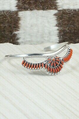 Coral & Sterling Silver Bracelet - Stewart Nakatewa