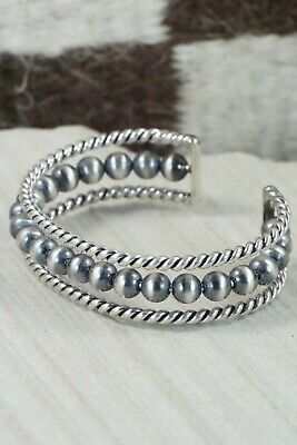 Navajo Sterling Silver Bracelet - Elaine Tahe