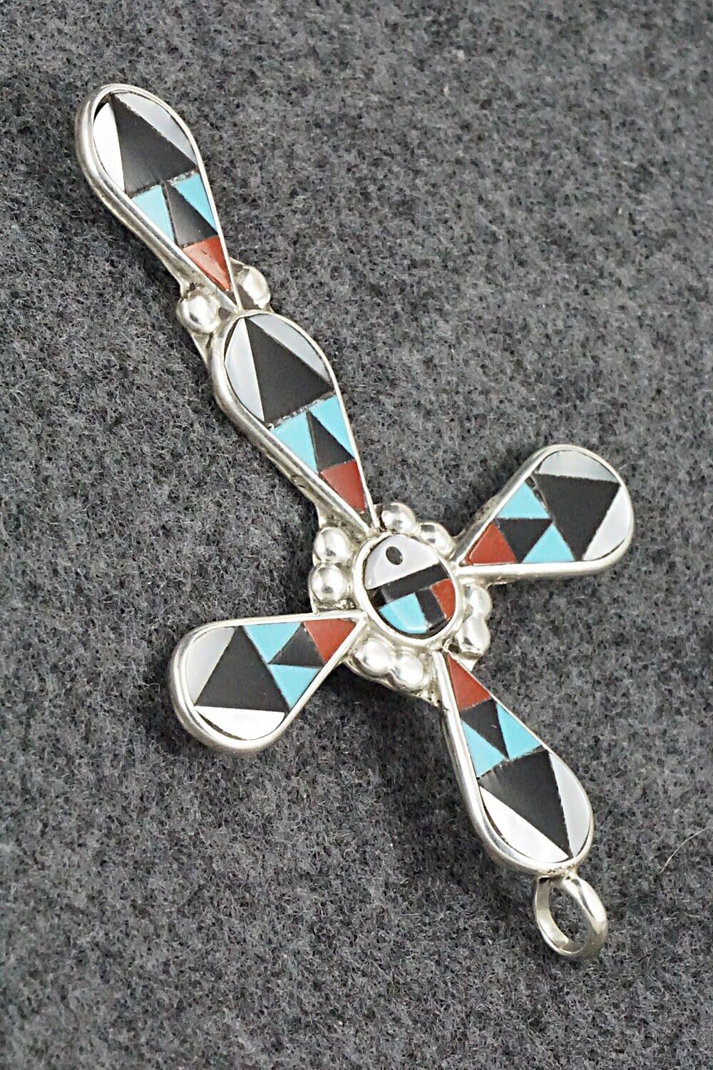 Multi Stone & Sterling Silver Pendant - Florency Lucio