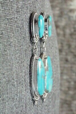 Turquoise & Sterling Silver Earrings - Verley Betone