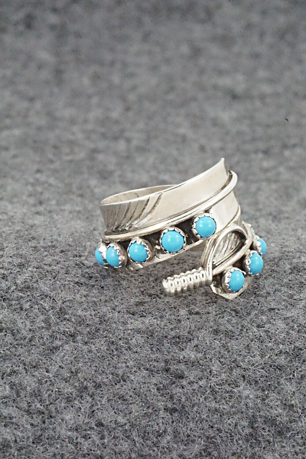 Turquoise & Sterling Silver Ring - Aaron Davis - Size 6.5