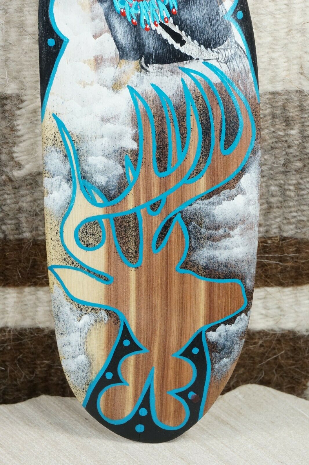 Zuni Painted Carved Wood Feather