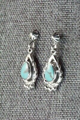Turquoise & Sterling Silver Earrings - Genevieve Francisco