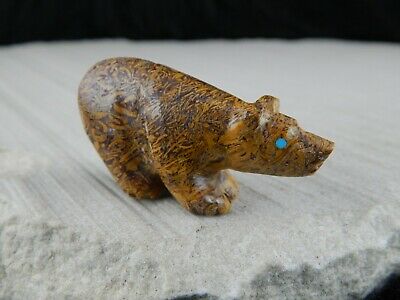 Bear - Zuni Fetish - Andres Quandelacy - Zuni Bear Carving - High Lonesome Trading