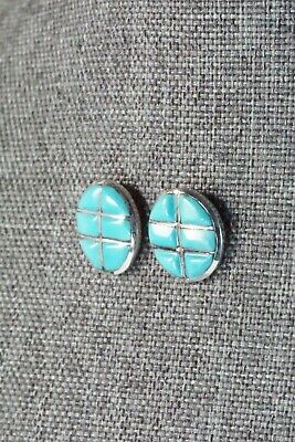 Turquoise & Sterling Silver Earrings - Lily Malani - High Lonesome Trading