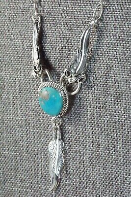 Turquoise & Sterling Silver Necklace - Lee Shorty