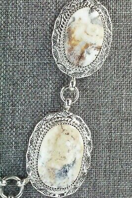 White Buffalo & Sterling Silver Necklace and Earrings - Alvin Joe