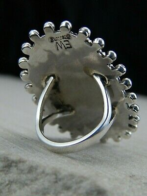 Navajo Sterling Silver & Turquoise Ring - Eunise Wilson - Size 6.75 - High Lonesome Trading