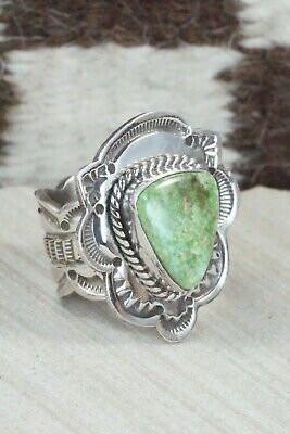 Turquoise and Sterling Silver Ring - Leonard Maloney - Size 8.25