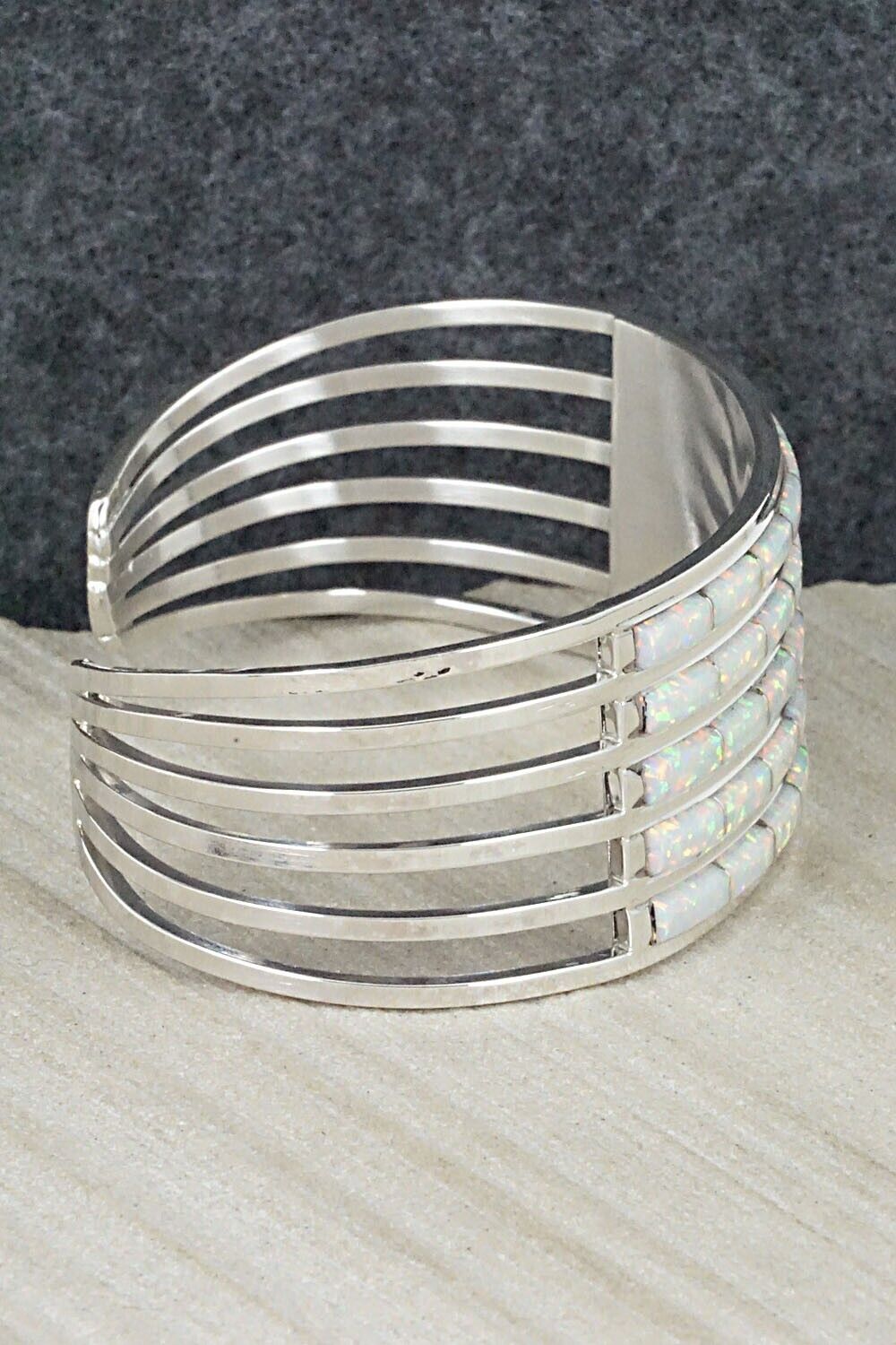 Opalite & Sterling Silver Inlay Bracelet - Anson Wallace