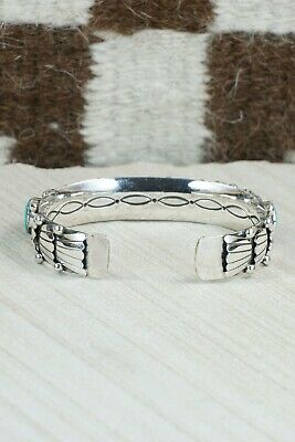 Navajo Turquoise & Sterling Silver Bracelet - Tom Lewis