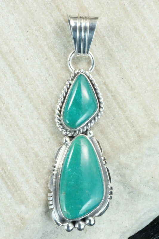 Turquoise & Sterling Silver Pendant - Marita Benally