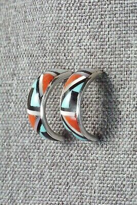 Multi Stone Inlay & Sterling Silver Earrings - Delberta Boone
