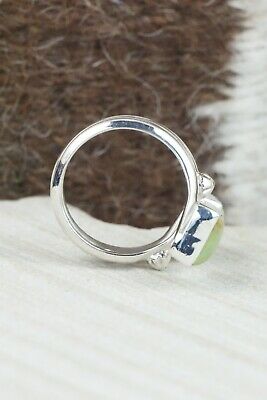 Turquoise & Sterling Silver Ring - Bobby Platero - Size 7.5