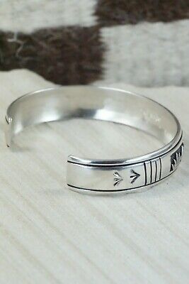 Navajo Sterling Silver Storyteller Bracelet - Richard Singer