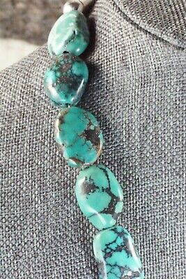 Turquoise & Sterling Silver Necklace - Navajo