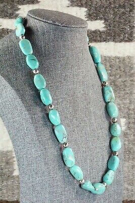 Turquoise & Sterling Silver Necklace - Navajo