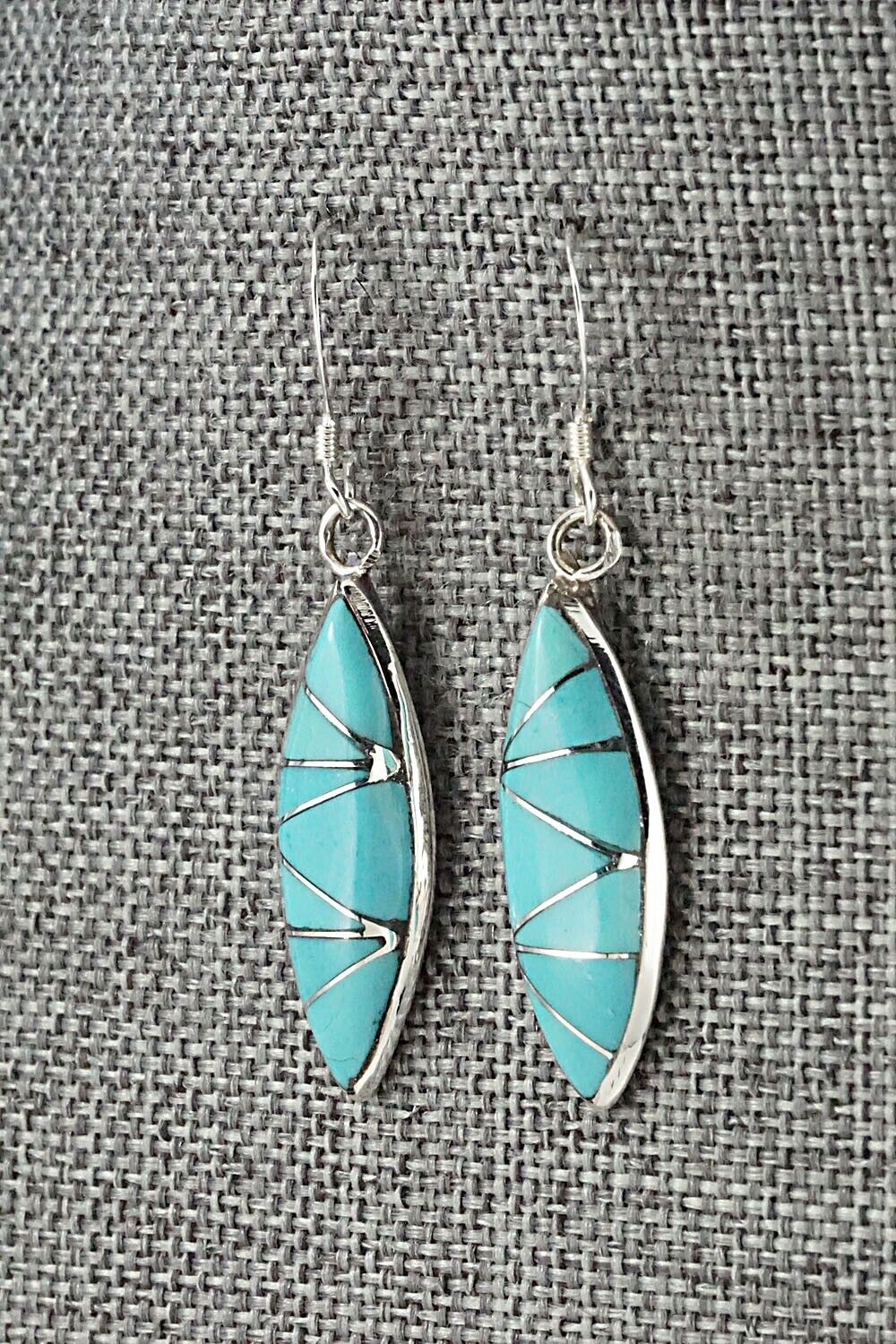 Turquoise & Sterling Silver Earrings - Evelyn Mahkee